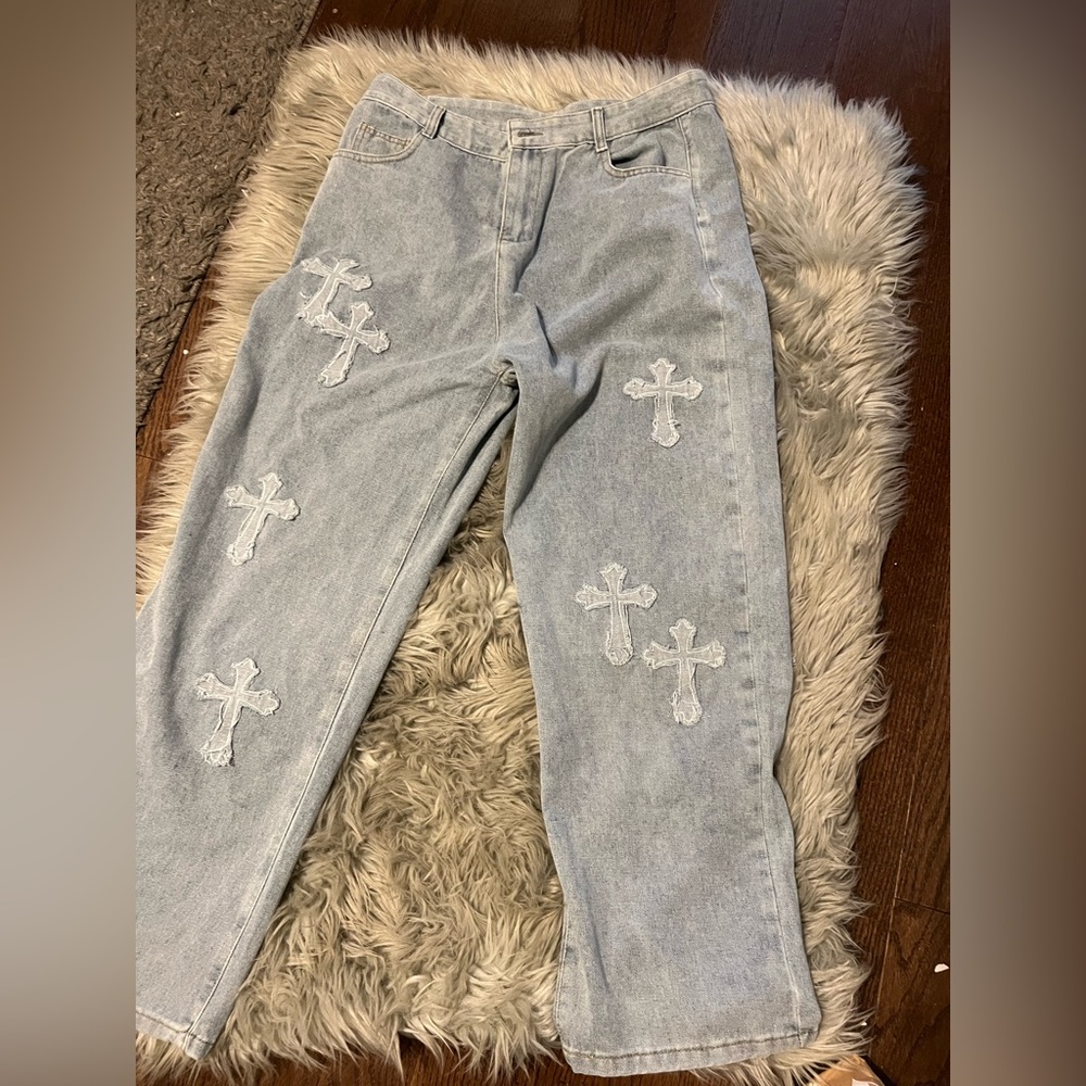 Wide bottom jeans